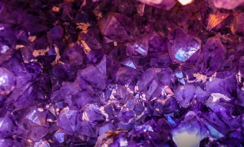 Closeup Photo of Purple Gemstones