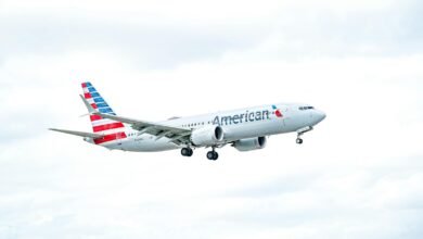 An Airplane with American Text