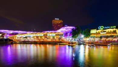 Clarke Quay in Singapore at Night