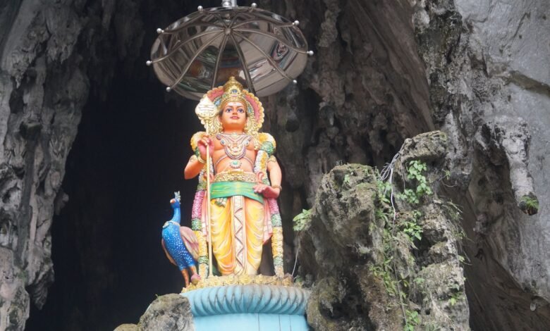 shallow focus photo of Hindu god statue