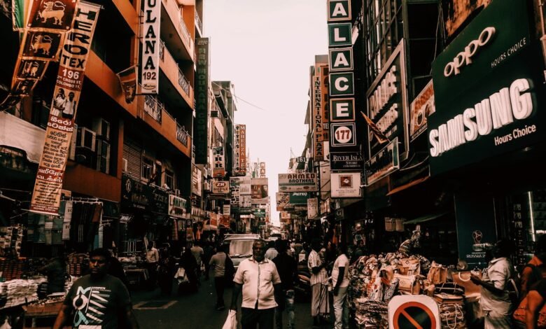 Crowd of People on Market