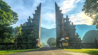 Handara Gate Uner Blue Sky