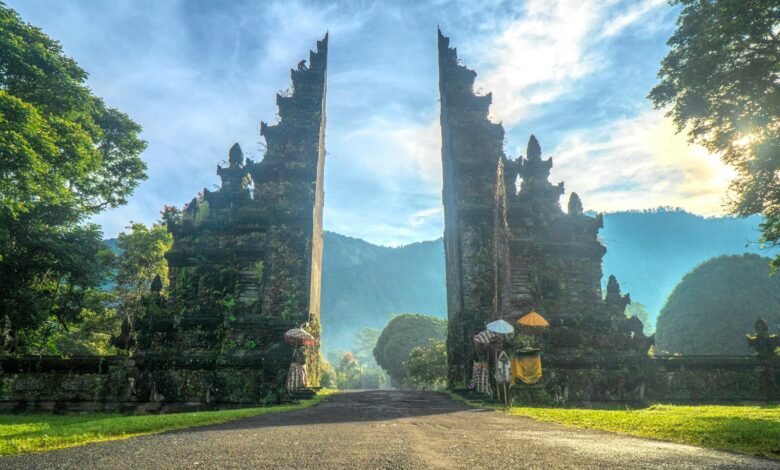 Handara Gate Uner Blue Sky