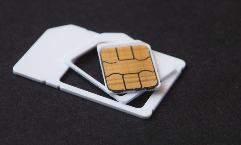 sim card, card, telephone